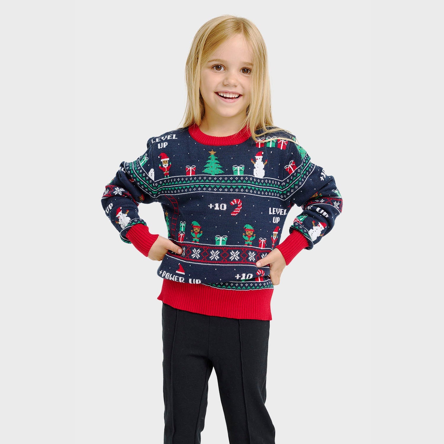 Vintage Gaming Weihnachtspullover - Kinder.